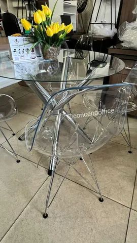 Conjunto de Mesa Vidro 6mm 90cm - Foto 2