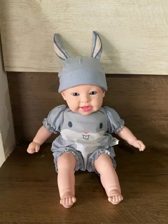 Boneca Bebe Reborn Looney Tunes Baby - Pernalonga  - Foto 2
