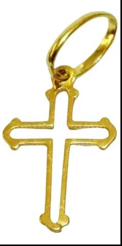 Pingente Ouro 18k Cruz Vazada