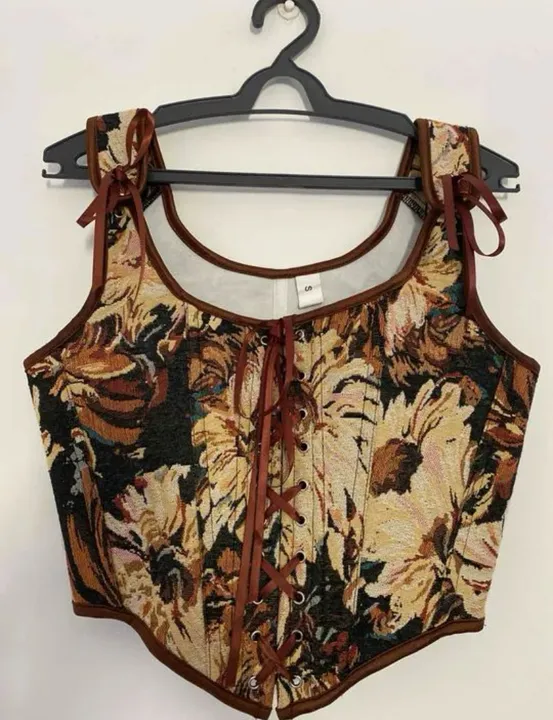 Top Cropped Bordado Floral
