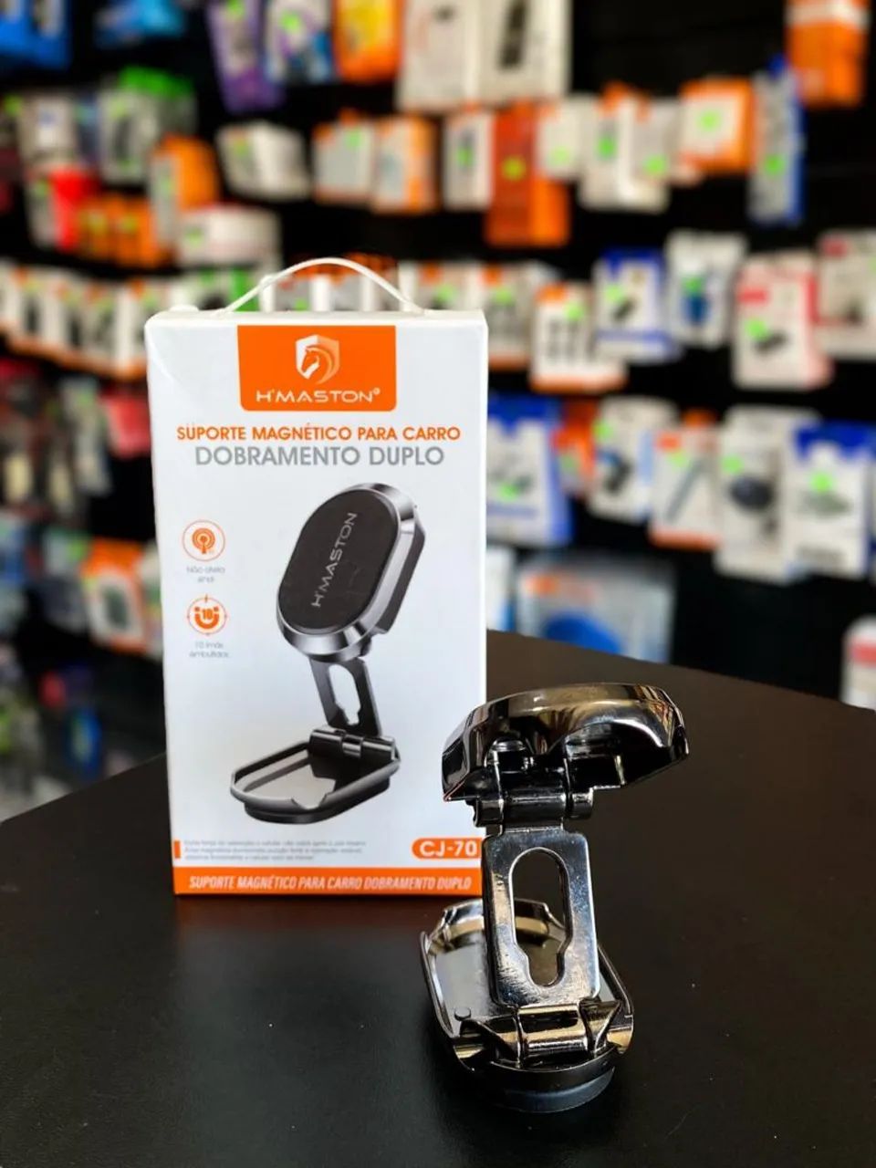 SUPORTE DE CELULAR E TABLET MAGNÉTICO PARA CARRO CJ-70 - Foto 5