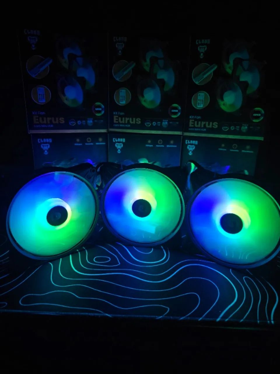 Kit 3 Fans ARGB 6 Pinos + Controladora - Foto 2