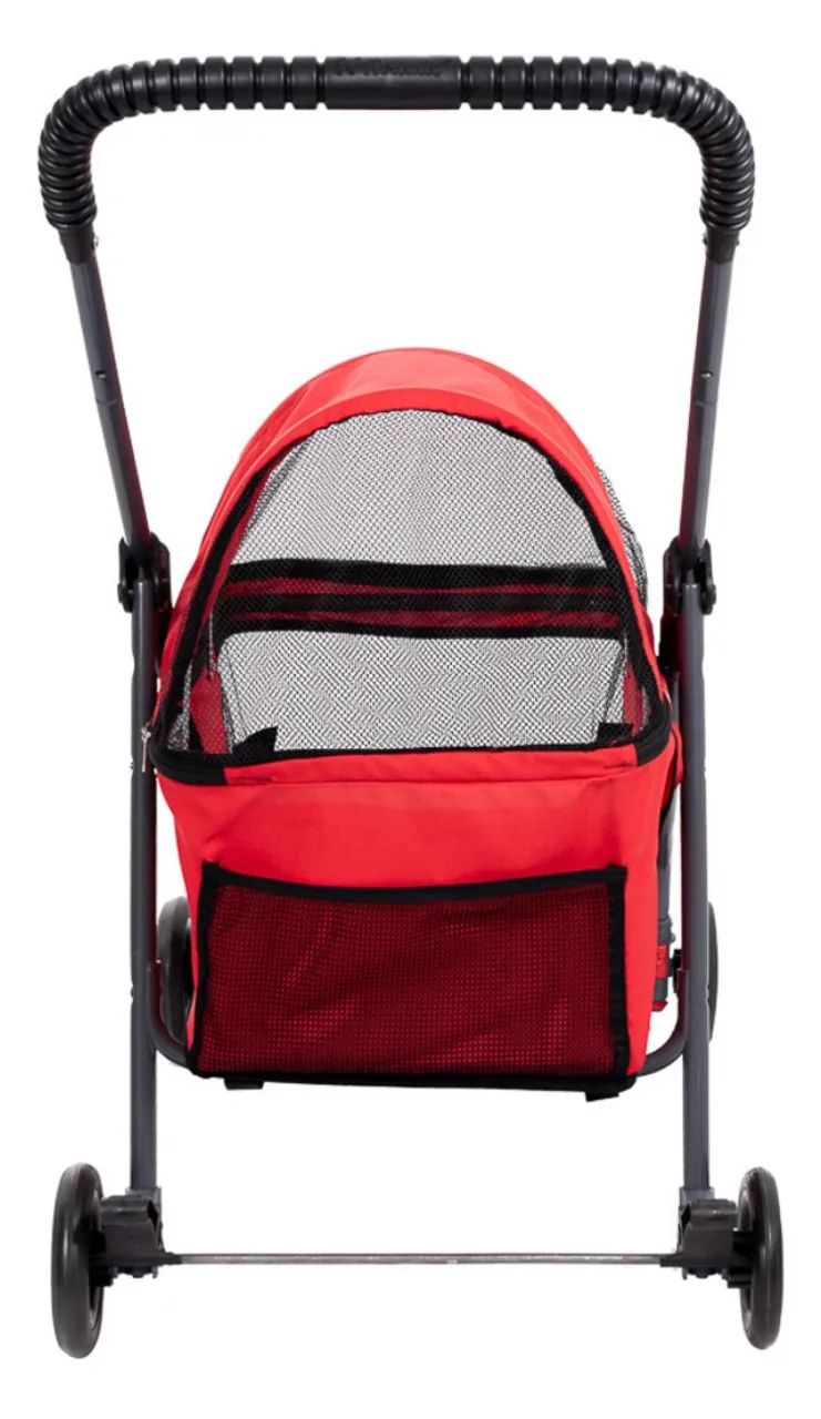 Carrinho pet de passeio vermelho - Foto 3