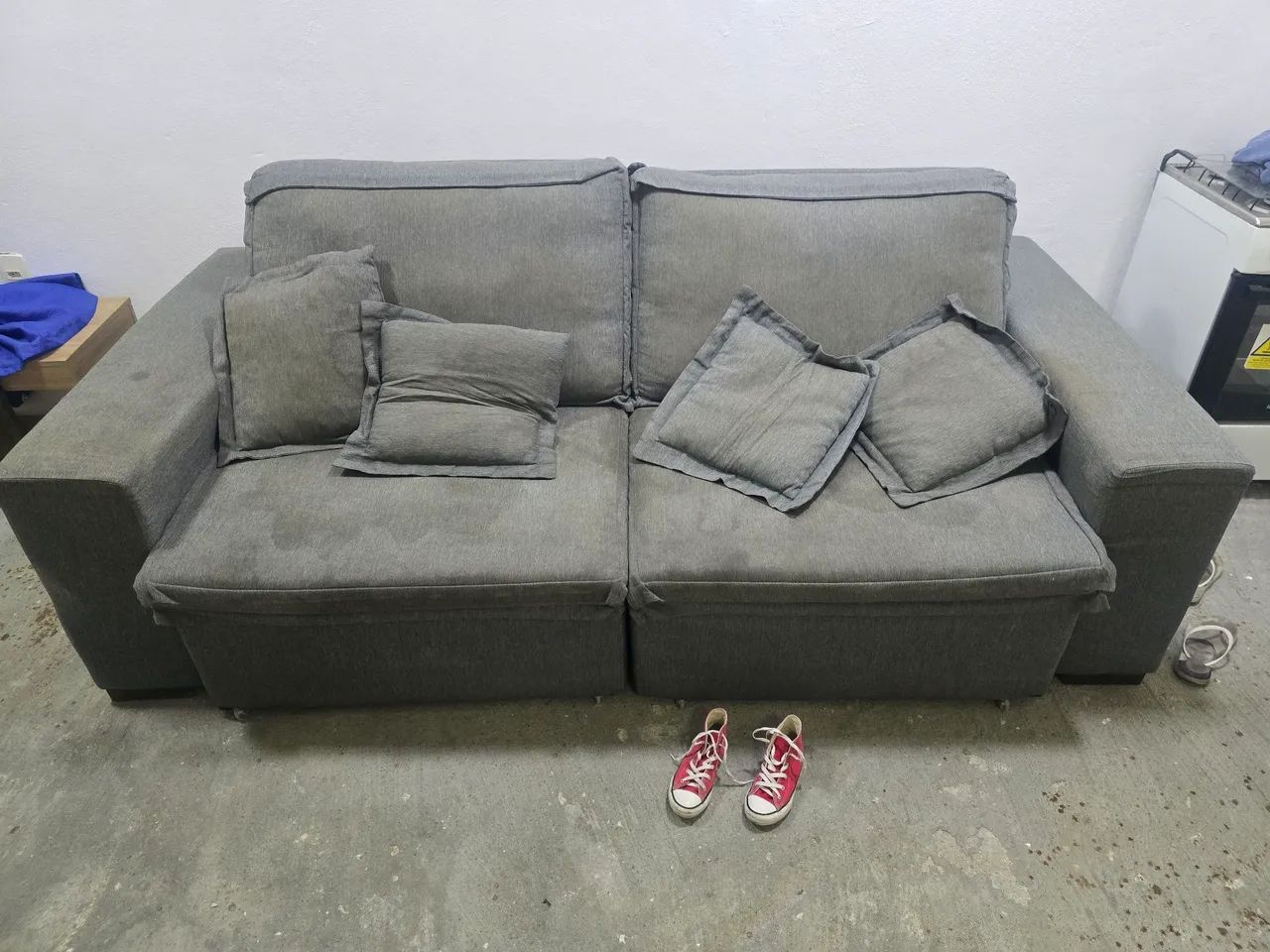 Sofá - Cama com 2,12m (largura) x 1,90m (comprimento ele aberto) - Foto 4