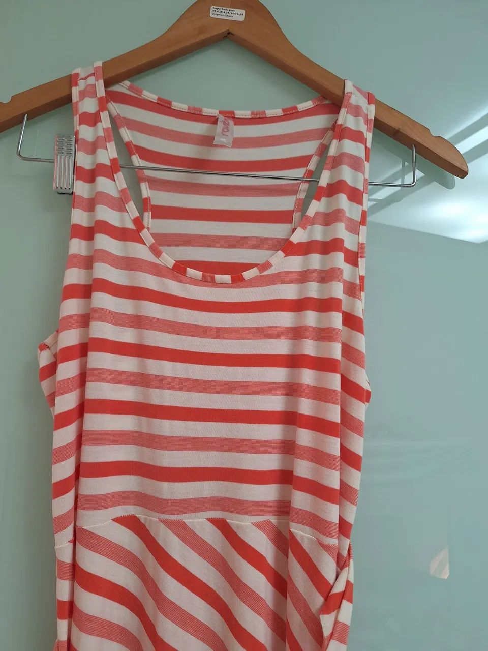 Vestido listrado vermelho e branco - Foto 2