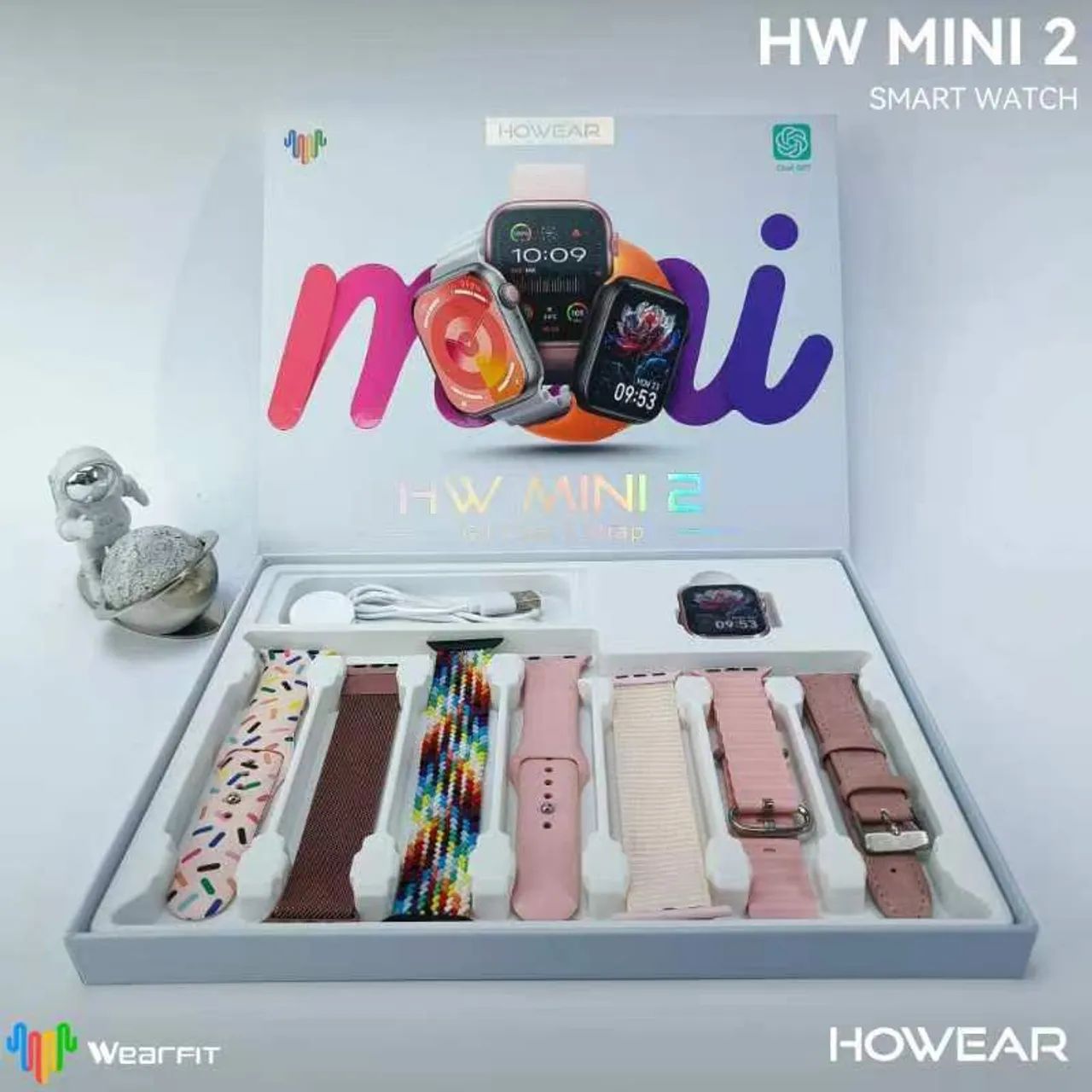 Smartwatch HW Mini 2 com 7 Pulseiras e 41mm - Foto 2