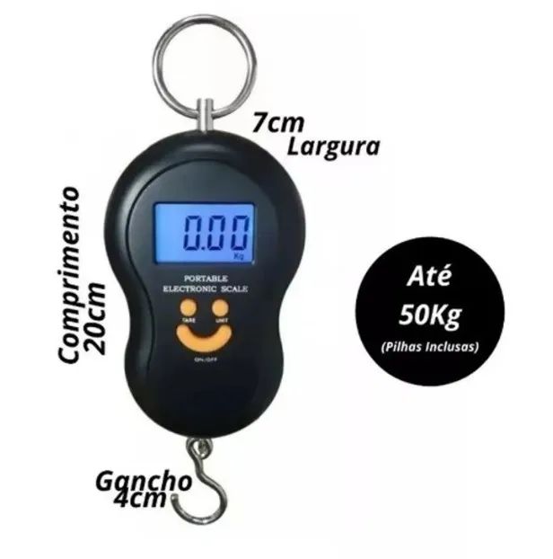Balança mão 50Kg Gancho HU52806 diversas cores  - Foto 4