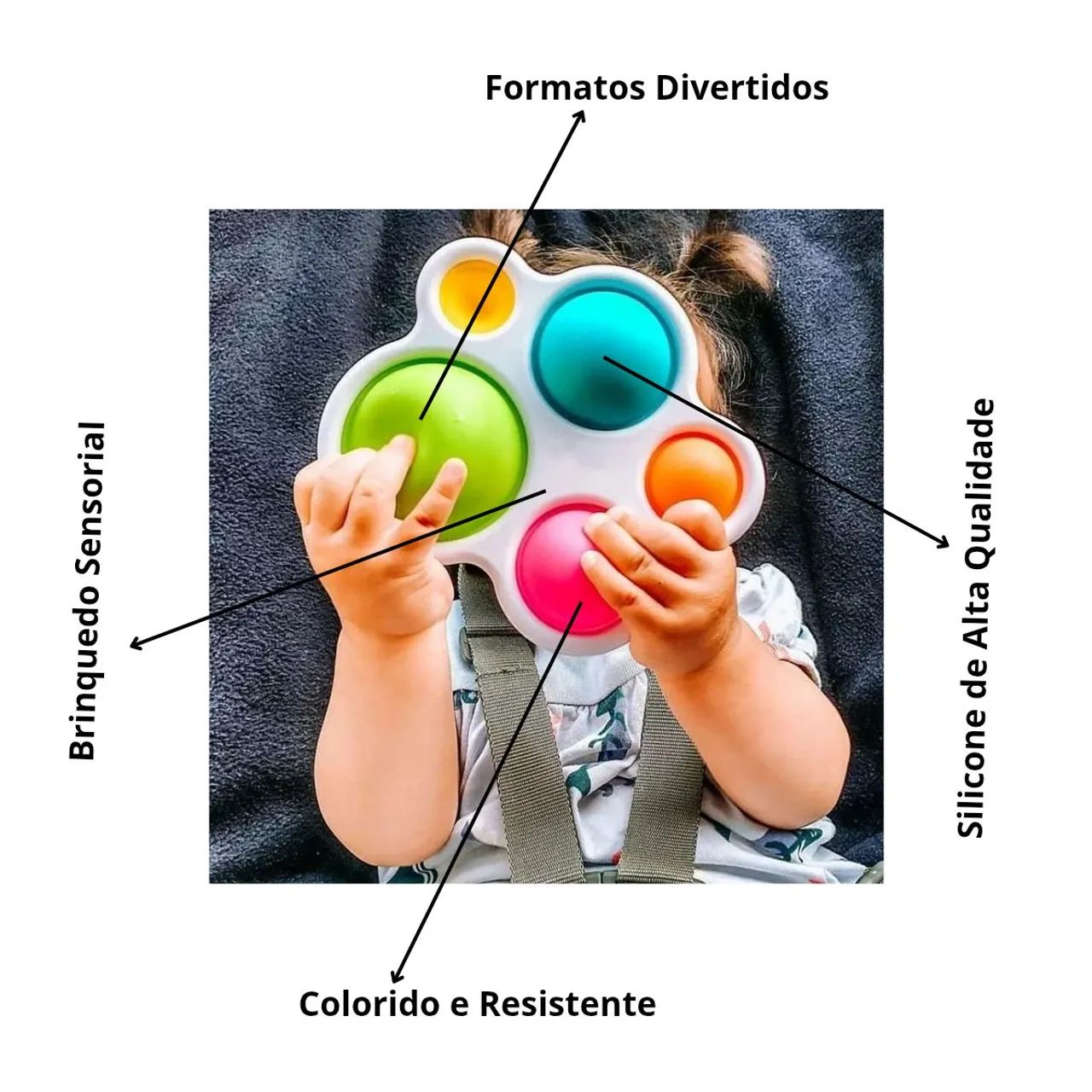 Brinquedo Sensorial Pop It Fidget - Diversas Coress - Foto 4