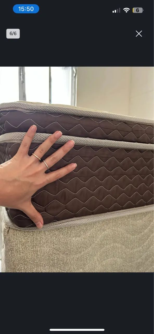 Base queen bipartida ortobom + colchão gazin molas ensacadas queen size  - Foto 5