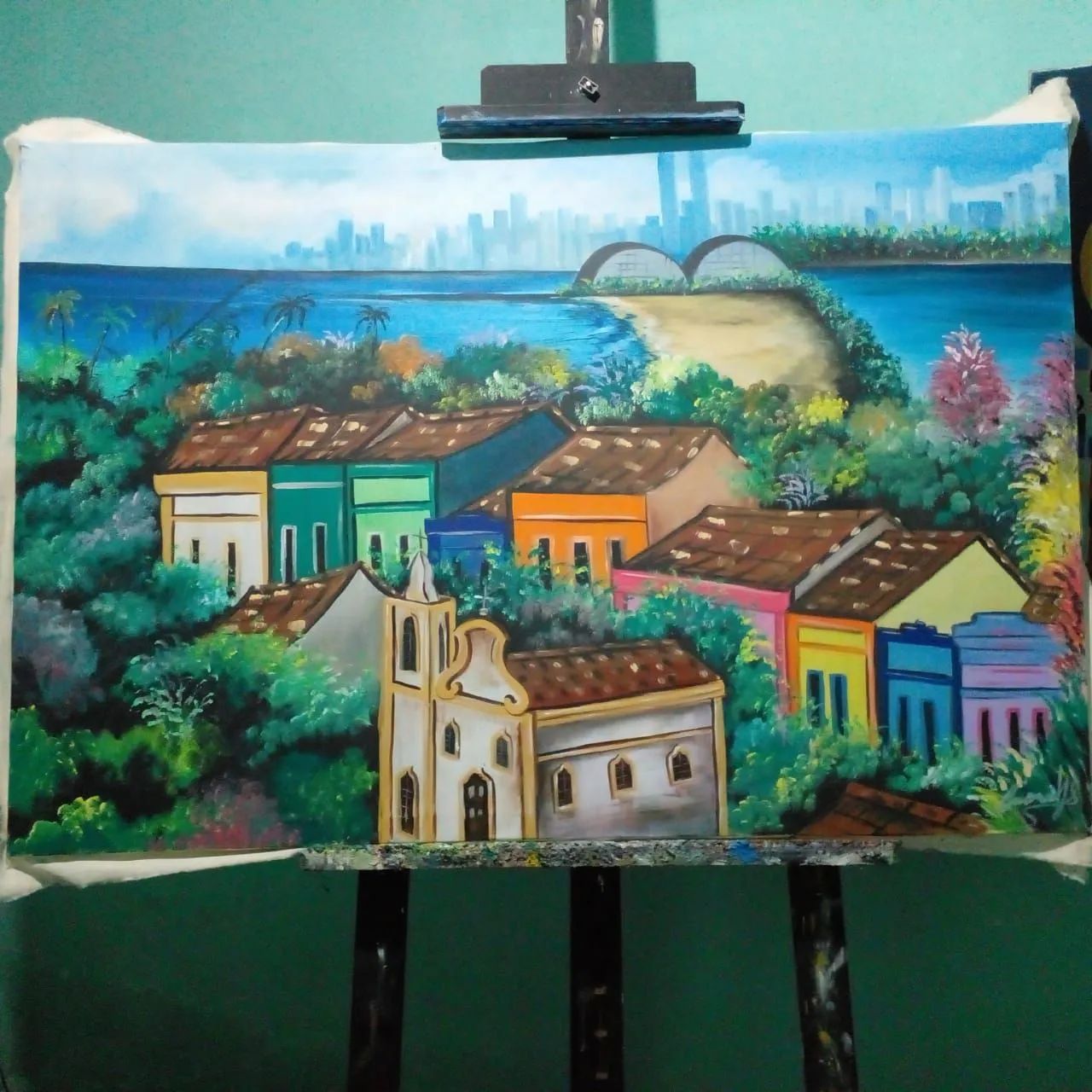 Quadros 100% pintura acrílica sobre tela.  - Foto 4