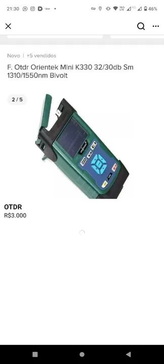 OTDR Orientek Mini K330 32/30db Sm 1310/1550nm Bivolt - Foto 2