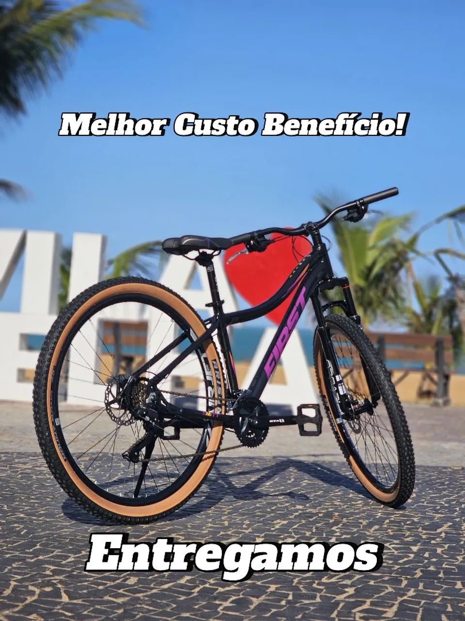 Bicicleta Aro 29 Alumínio MTB First 21v Microshift com Cabeamento Interno SOMOS LOJA - Foto 4