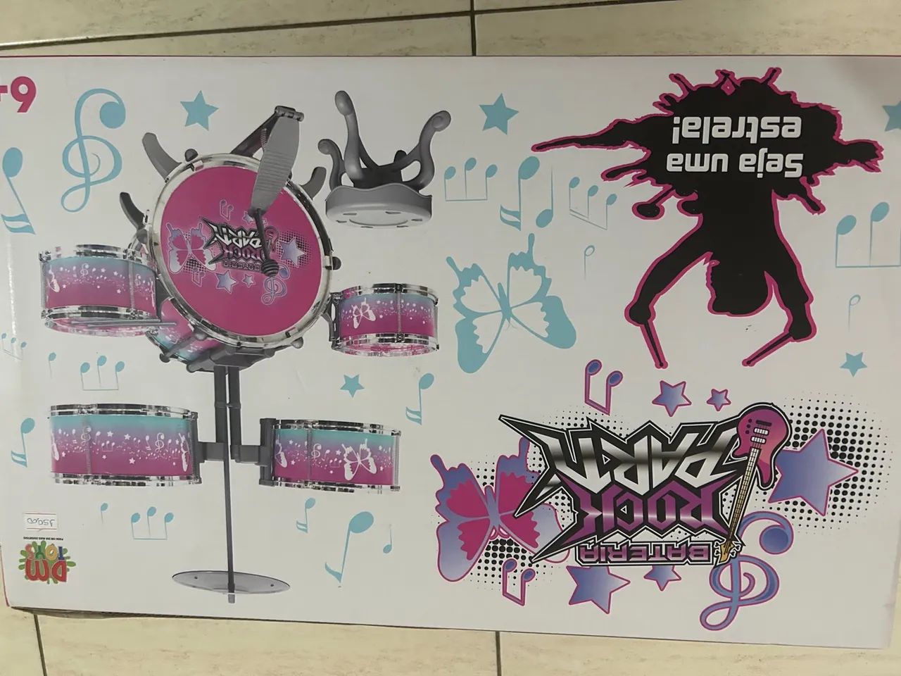 Bateria Infantil Rock Star - Brinquedo Musical