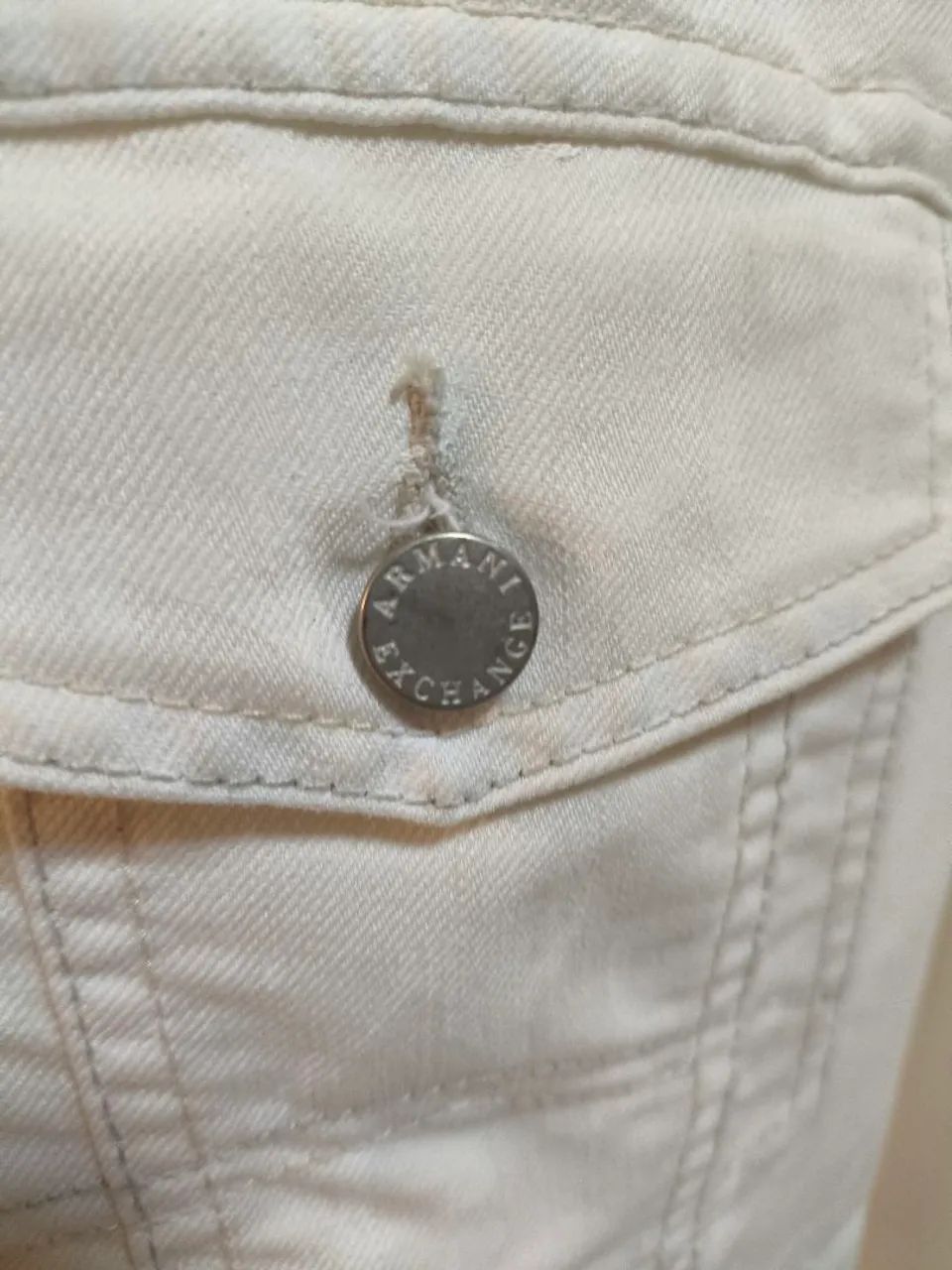 Jaqueta Jeans Branca Armani Exchange - Foto 3