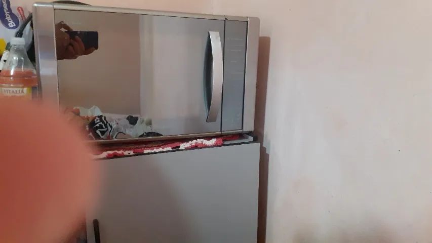 Geladeira e microondas inox  - Foto 5