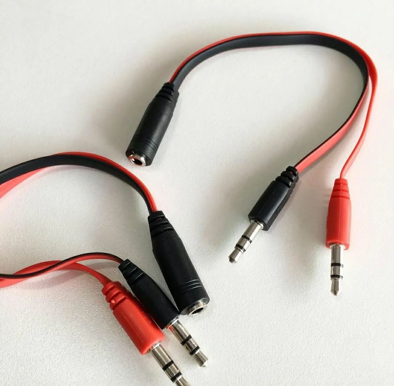 Cabo adaptador Y P3/P2 para fone e microfone  - Foto 4