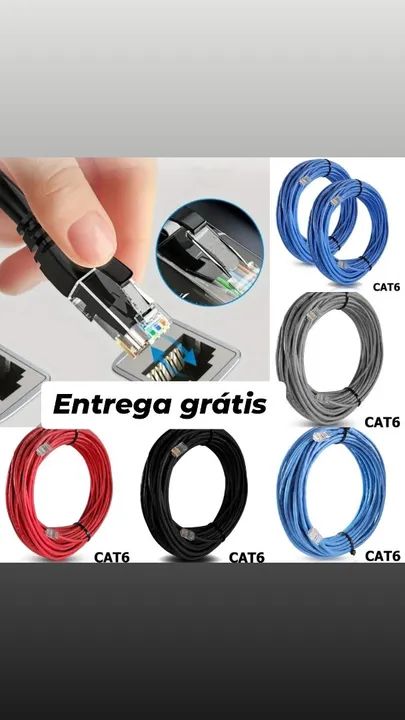 CABO DE REDE INTERNET (CAT6/CAT.6 E CAT5E ) ORIGINAL LAN UTP [5M"10M"15M"20M"25M"30M"40M] 