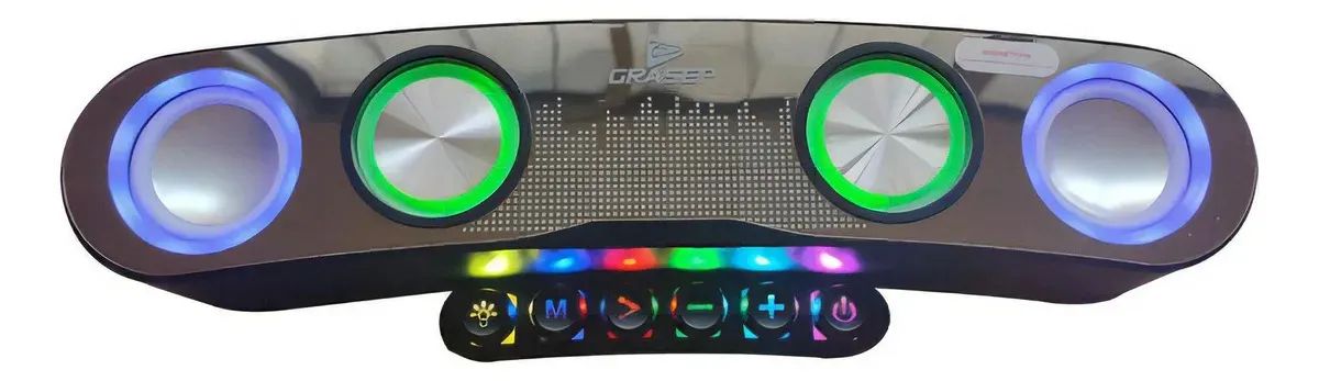 ? Caixa Gamer RGB Grasep D-G55 ? Som Potente + Microfone + Bluetooth - Foto 2