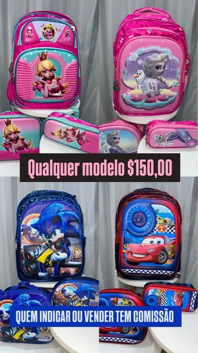 KIT MOCHILA ESCOLAR 3 EM 1  - Foto 2