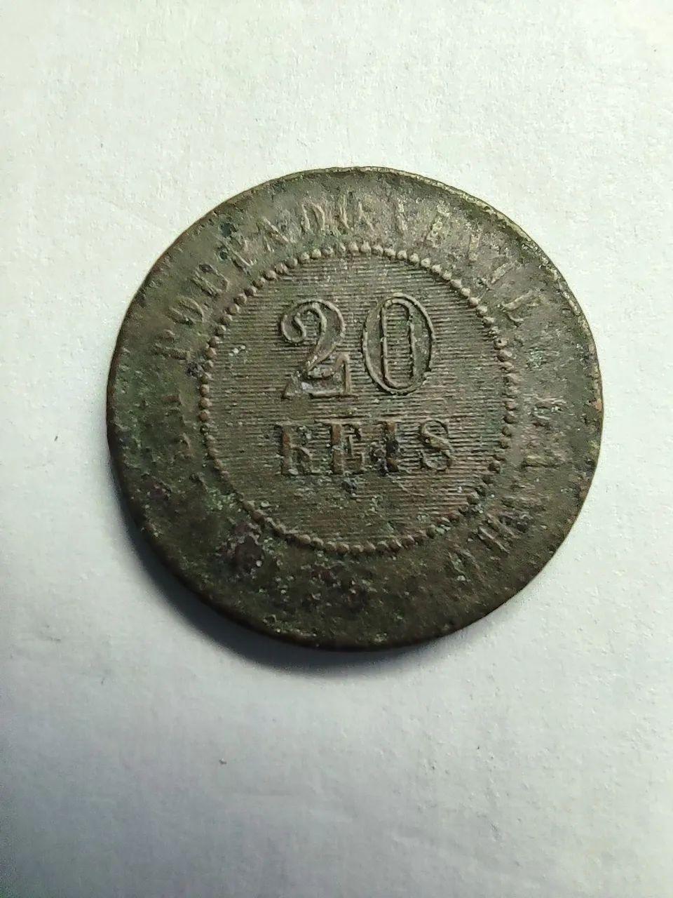 MORDA ANTIGA 20 RÉIS - BRASIL 1889