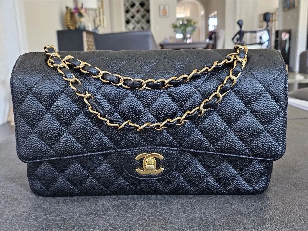 BOLSA CHANEL DOUBLE FLAP CAVIAR ORIGINAL 