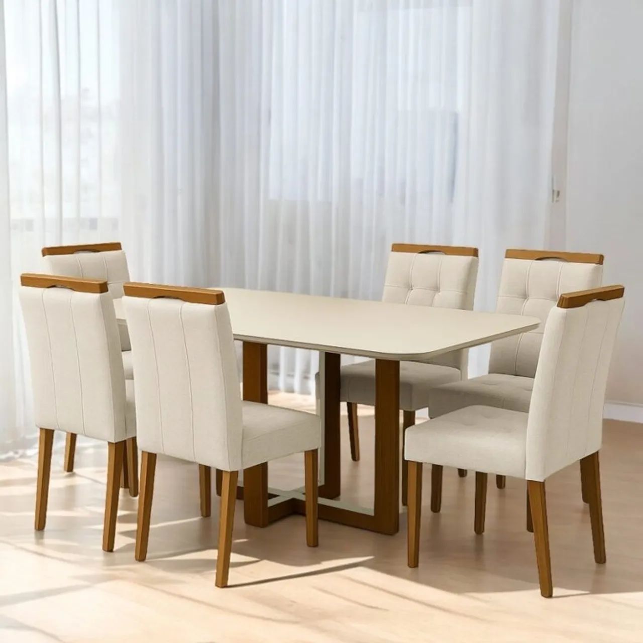 Mesa de Jantar 160×80 com 6 Cadeiras Sophia tt86 - Foto 5