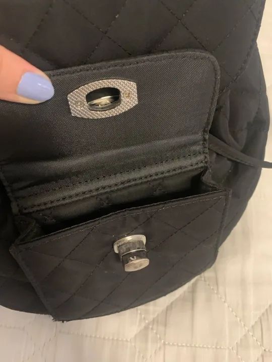 Mini Mochila Preta Forever 21 - Foto 4