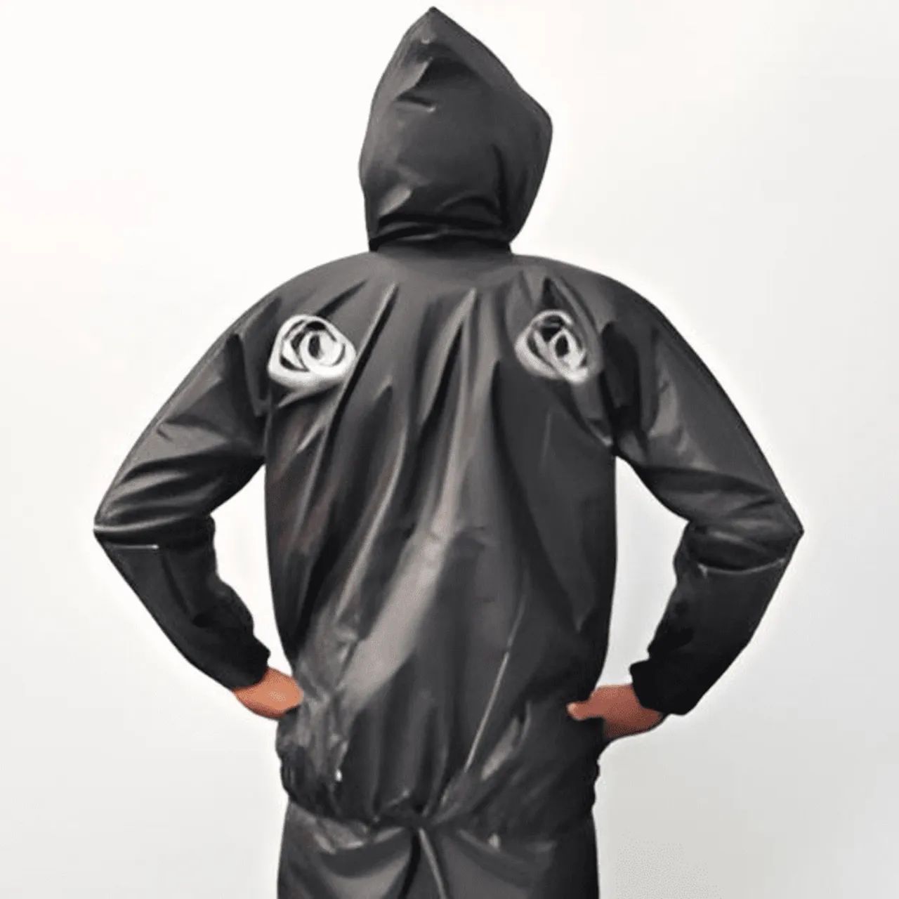 Conjunto capa de chuva com capuz motociclista/motoqueiro - Tamanho P, M, G, GG, EXG - Foto 2