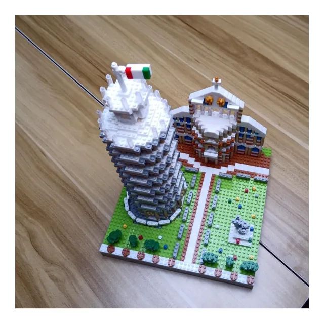 Kit de Blocos para Montar Torre Pisa e Catedral Duomo (22cm altura) - Foto 5
