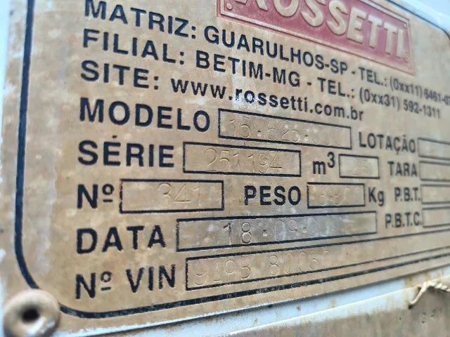 Caçamba semi-reboque 25m3,Rossetti 2002