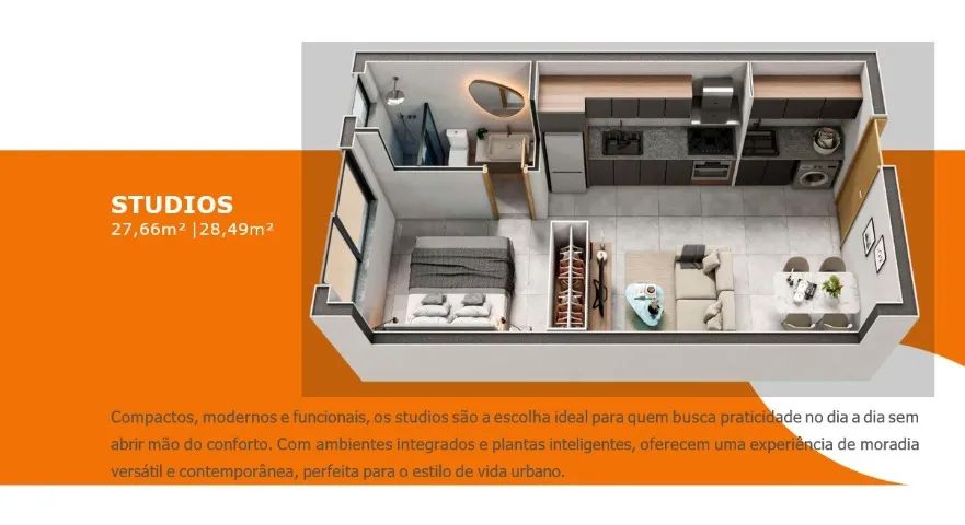 Studios e aptos de 01 e 02 quartos no Esplanada - Foto 3