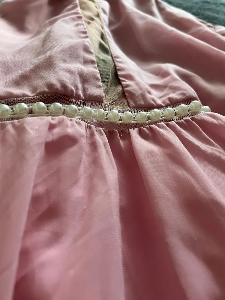 Vestido longo rosa elegante - Foto 4