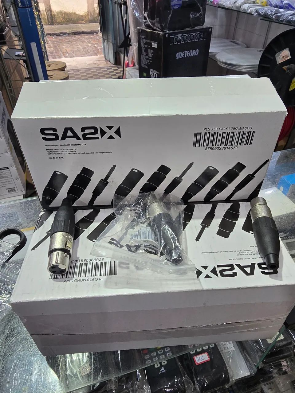 Conectores XLR canon  santo Angelo SA2X Macho ou femea para Áudio Profissional