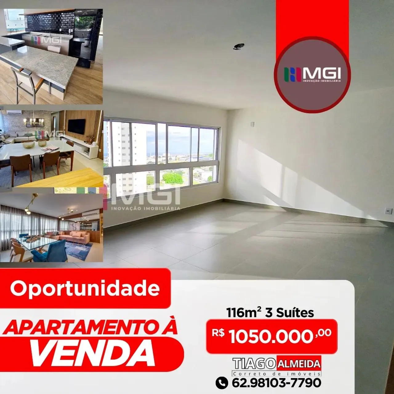 Apartamento à venda na Serrinha 116m² | 3 Suítes Plenas + Lavabo | R$ 1.050.000