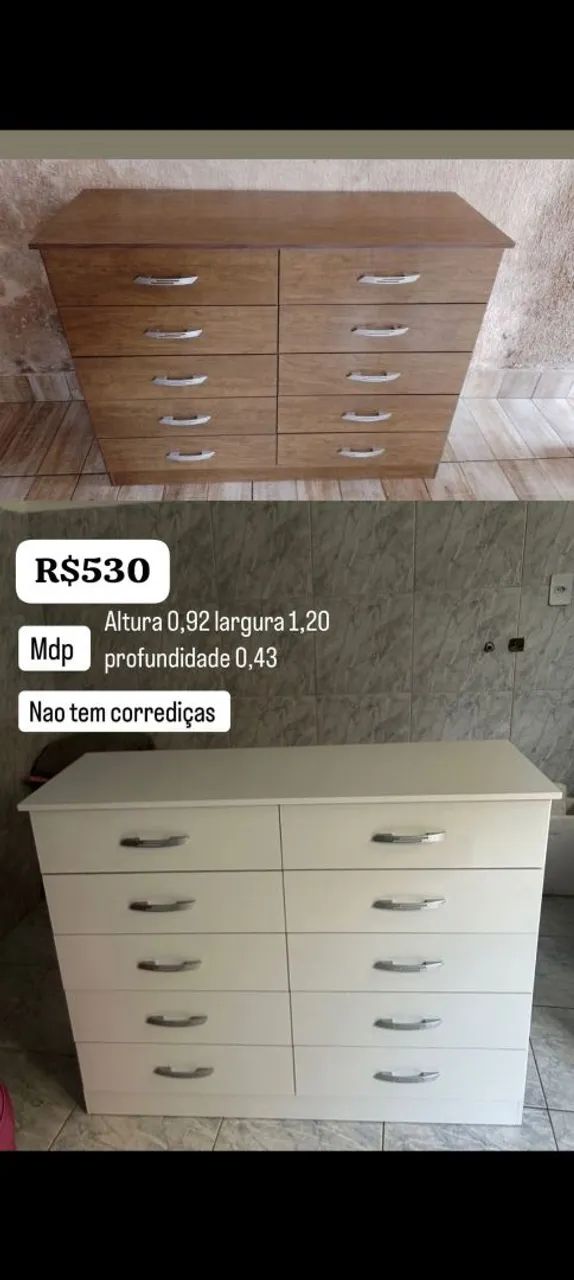 Cômoda Rosa com 6 Gavetas ,varias cores disponíveis  - Foto 3