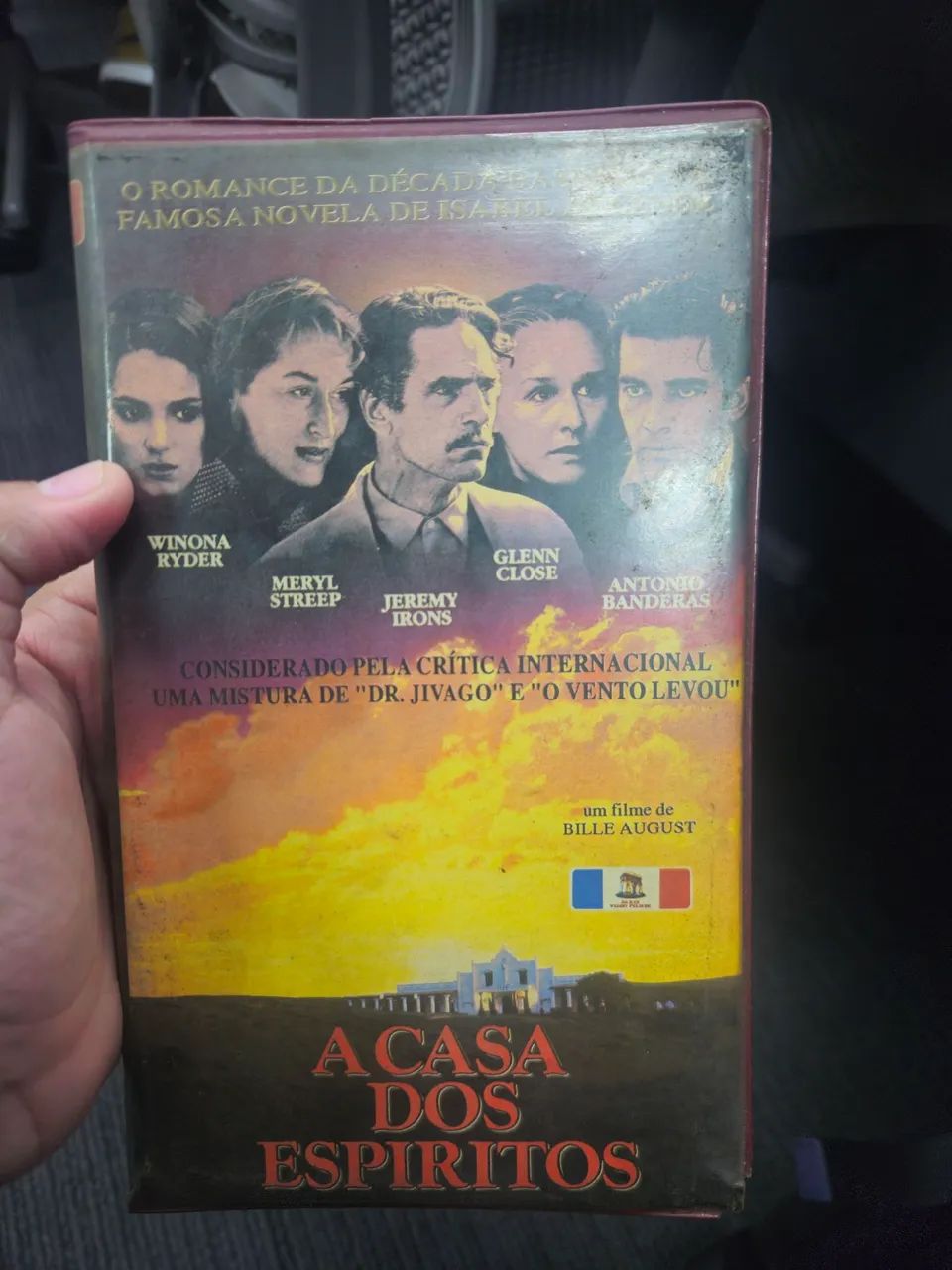 VHS A Casa Dos Espiritos Com Winona Ryder, Meryl Streep E Glenn Close ... LEGENDADO