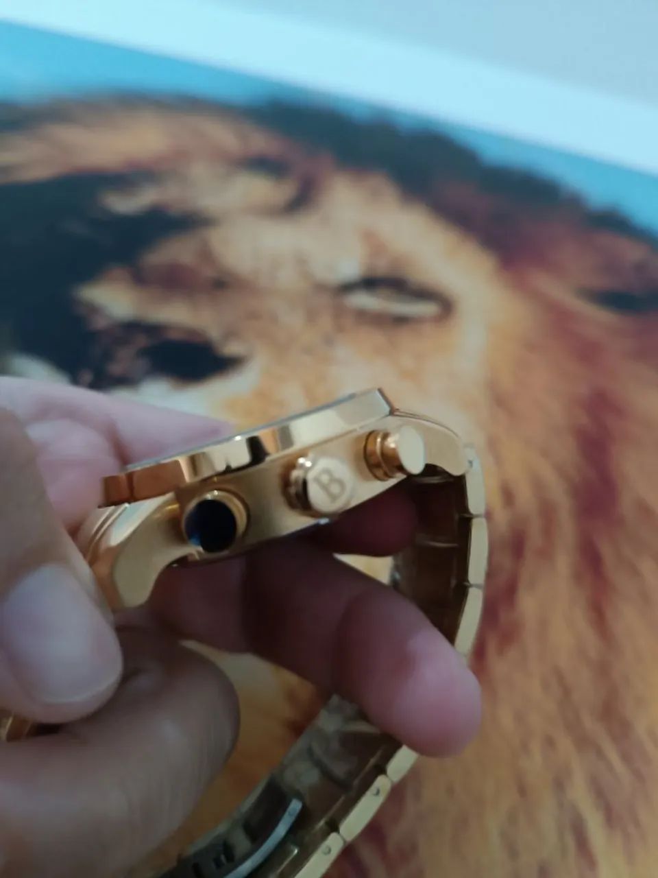 Relógio BVLGARI SKELETON DOURADO TODO FUNCIONA PREMIUM  - Foto 5