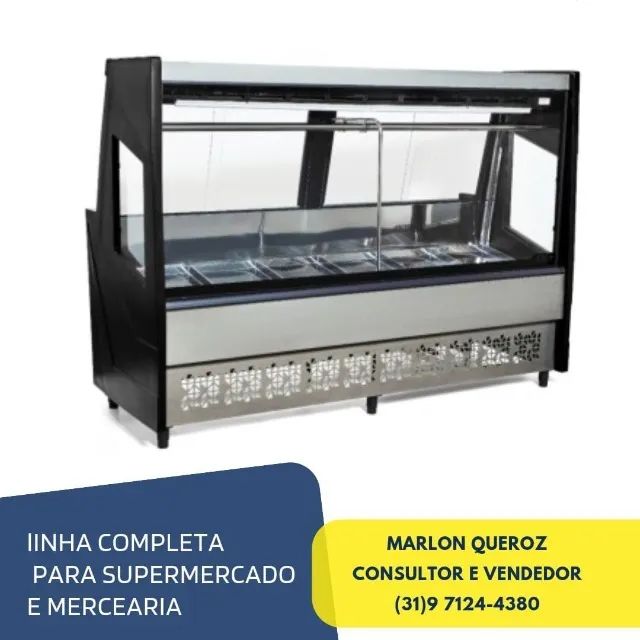 Balcão de Açougue 2M Preto Polar  127/220v