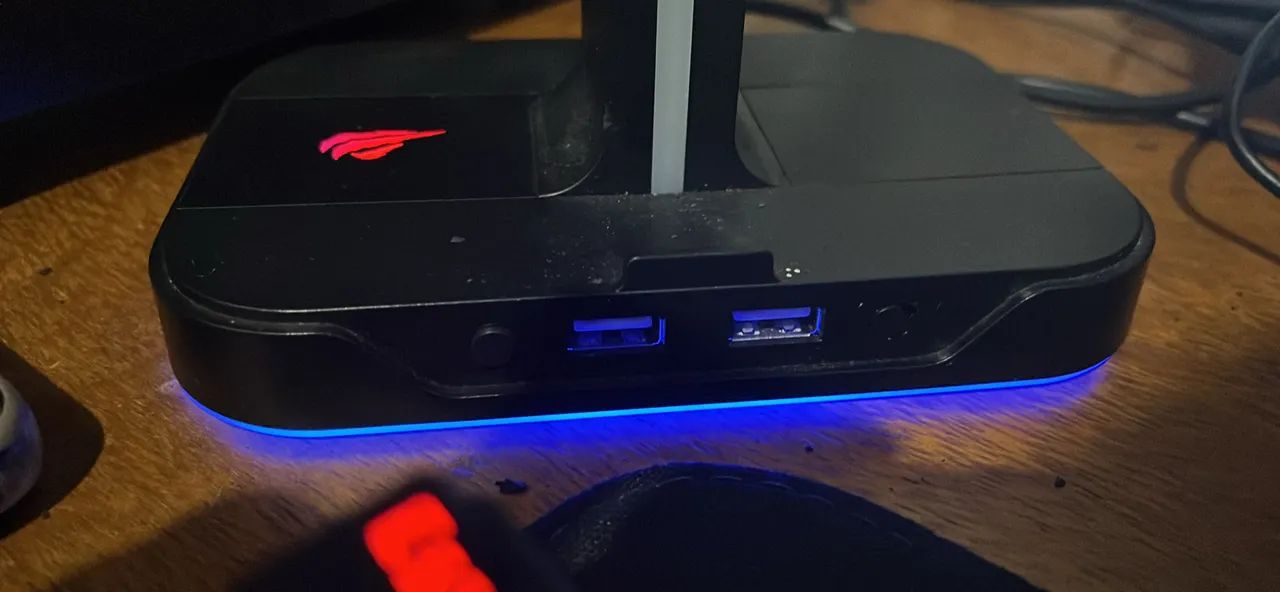 Usb Headset Base Base para Headset Gamer com USB e LED - Peças e Acessórios de Vídeo ...