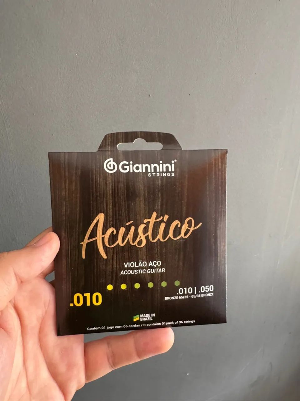 Cordas Giannini .010 para violão de aço 