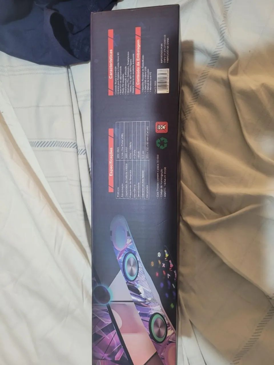 ? Caixa Gamer RGB Grasep D-G55 ? Som Potente + Microfone + Bluetooth - Foto 4