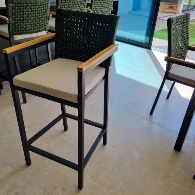 BANQUETA DE CORDA NÁUTICA COM BRAÇO - Foto 3