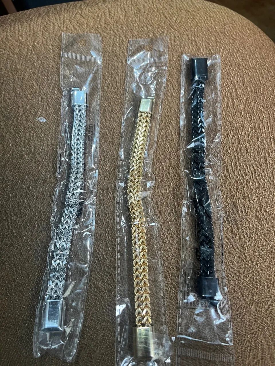 Pulseira de aço masculino 19 cm - Foto 3