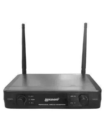 Microfone Profissional Sem Fio Duplo Uhf Lexsen Lm502 648 Hz Cor Preto - Foto 4