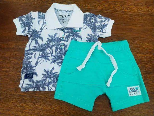 Conjunto Infantil Polo Com Bermuda Da Sleeping Pill
