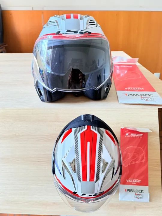 Capacete LS2 Valiant Pinlock usado 3x tamanho 60