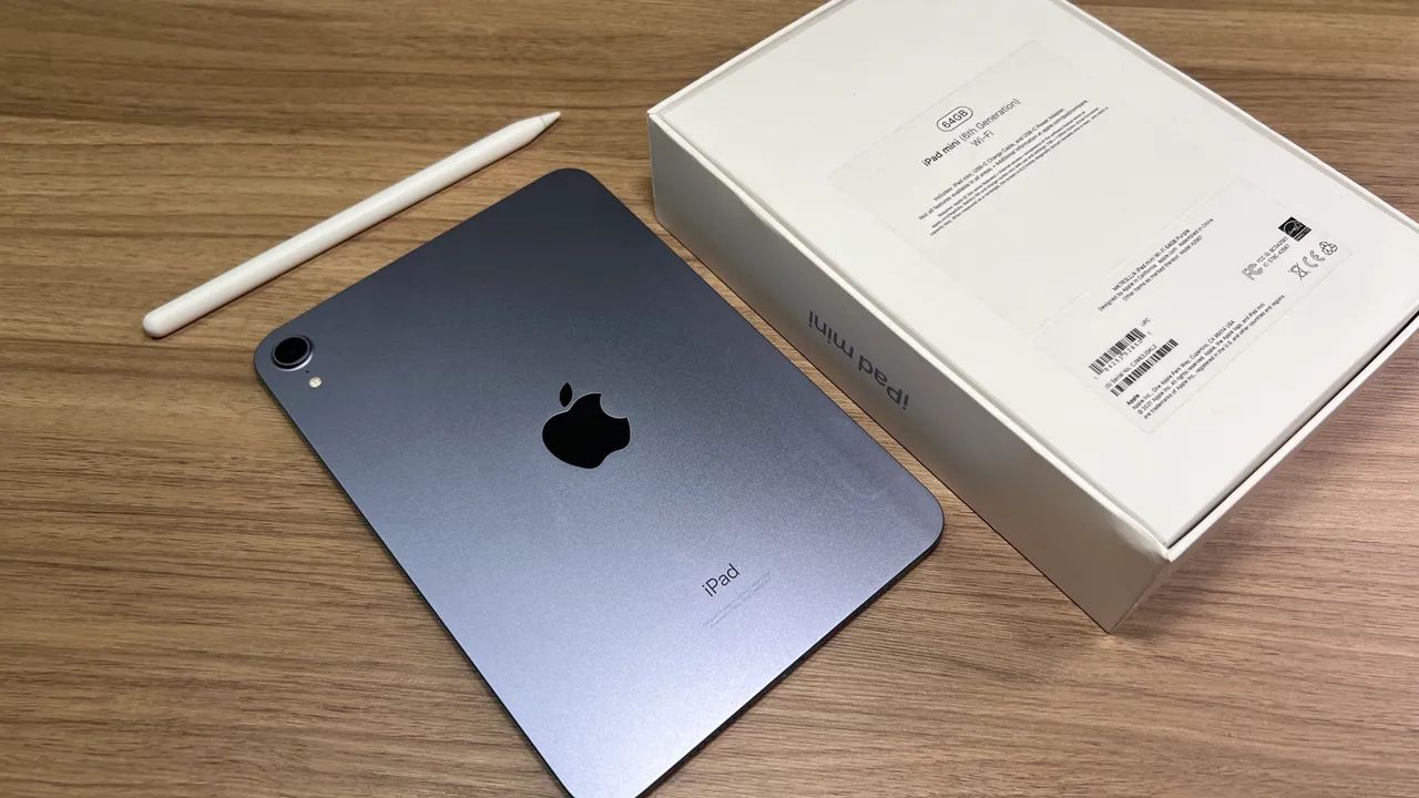 Apple iPad Mini 6 com Apple Pencil, Case e caixa original