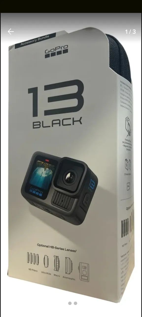 kit Gopro hero 13 black + bateria extra (novos e lacrados)
