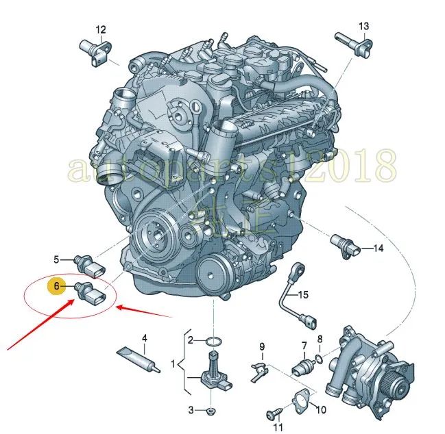 Sensor interruptor de oleo do motor Audi Volkswagen Passat, Amarok, Golf Audi TT Audi Q5  - Foto 5