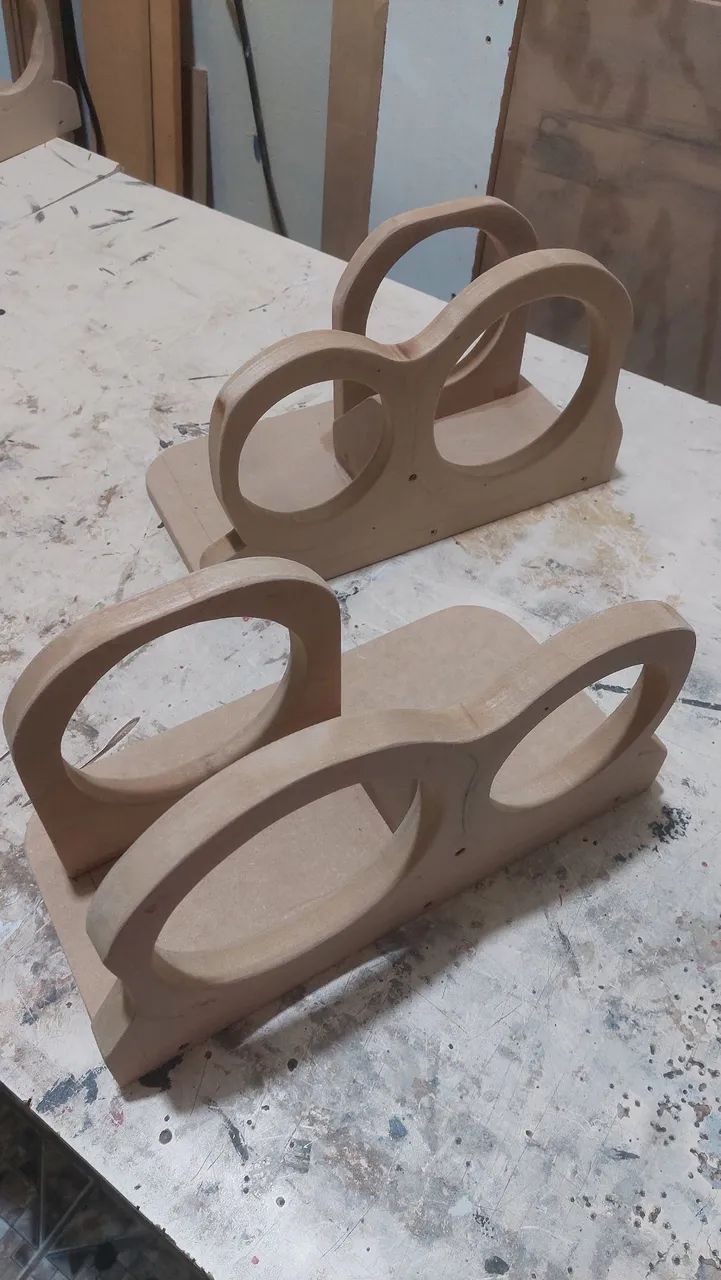 Par de réguas em mdf 18mm para tweeter e driver D305, D405 e D450